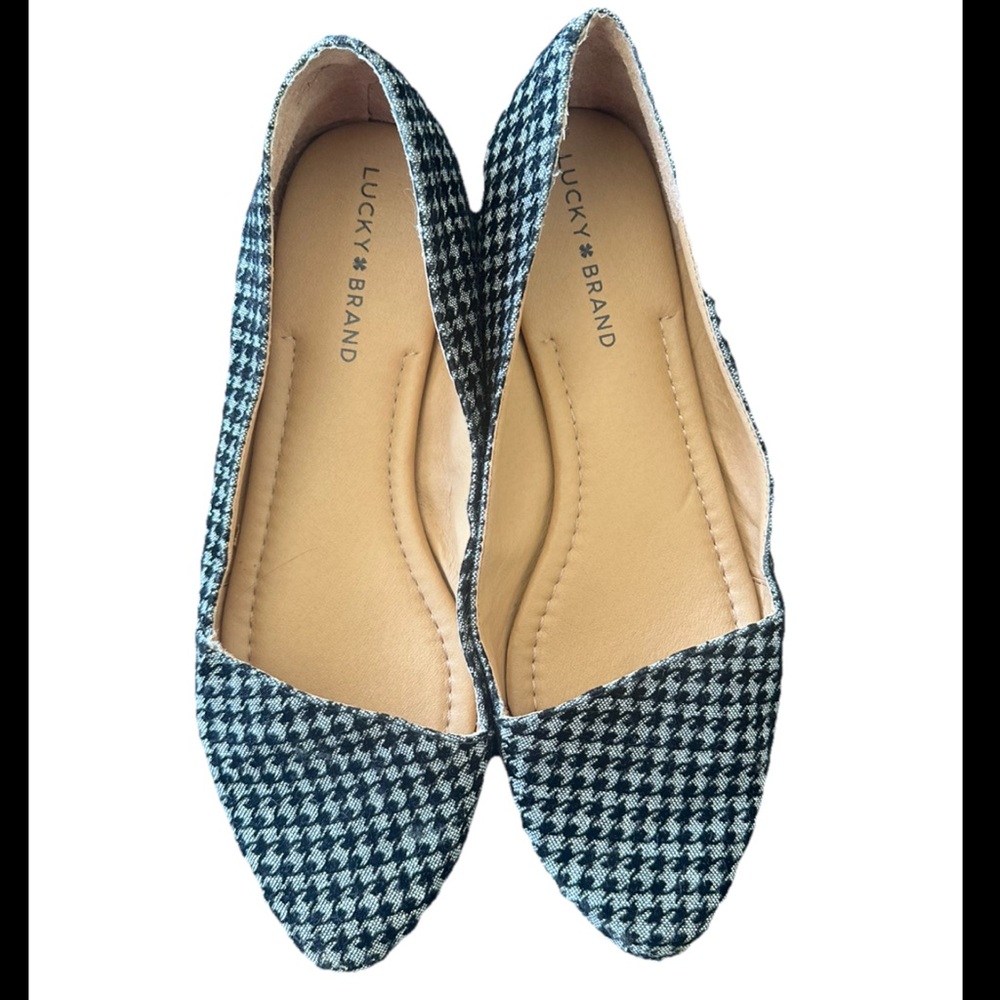 Lucky brand houndstooth ballet flats - women’s size 9.5